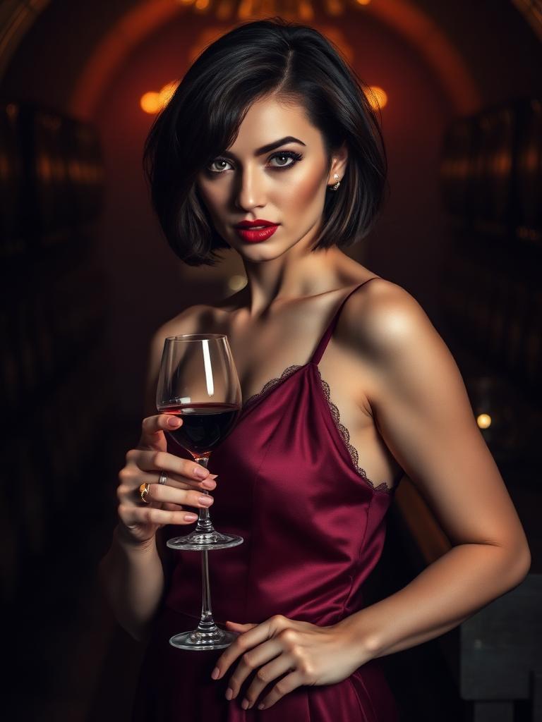 Red carpet fantasy — Celebrity-style glamour ai character example for Darlink girlfriend generation